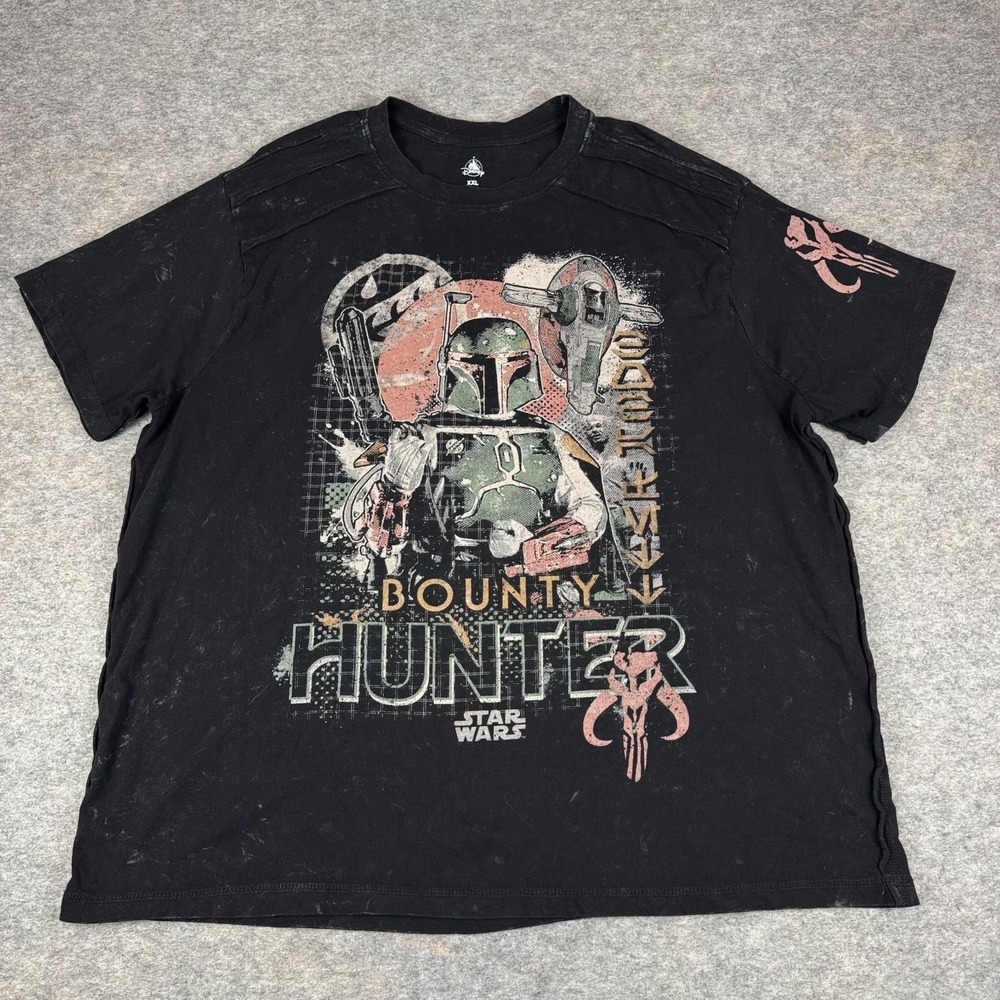 Disney Parks Star Wars Bounty Hunter T-Shirt Black Mens XXL 2XL